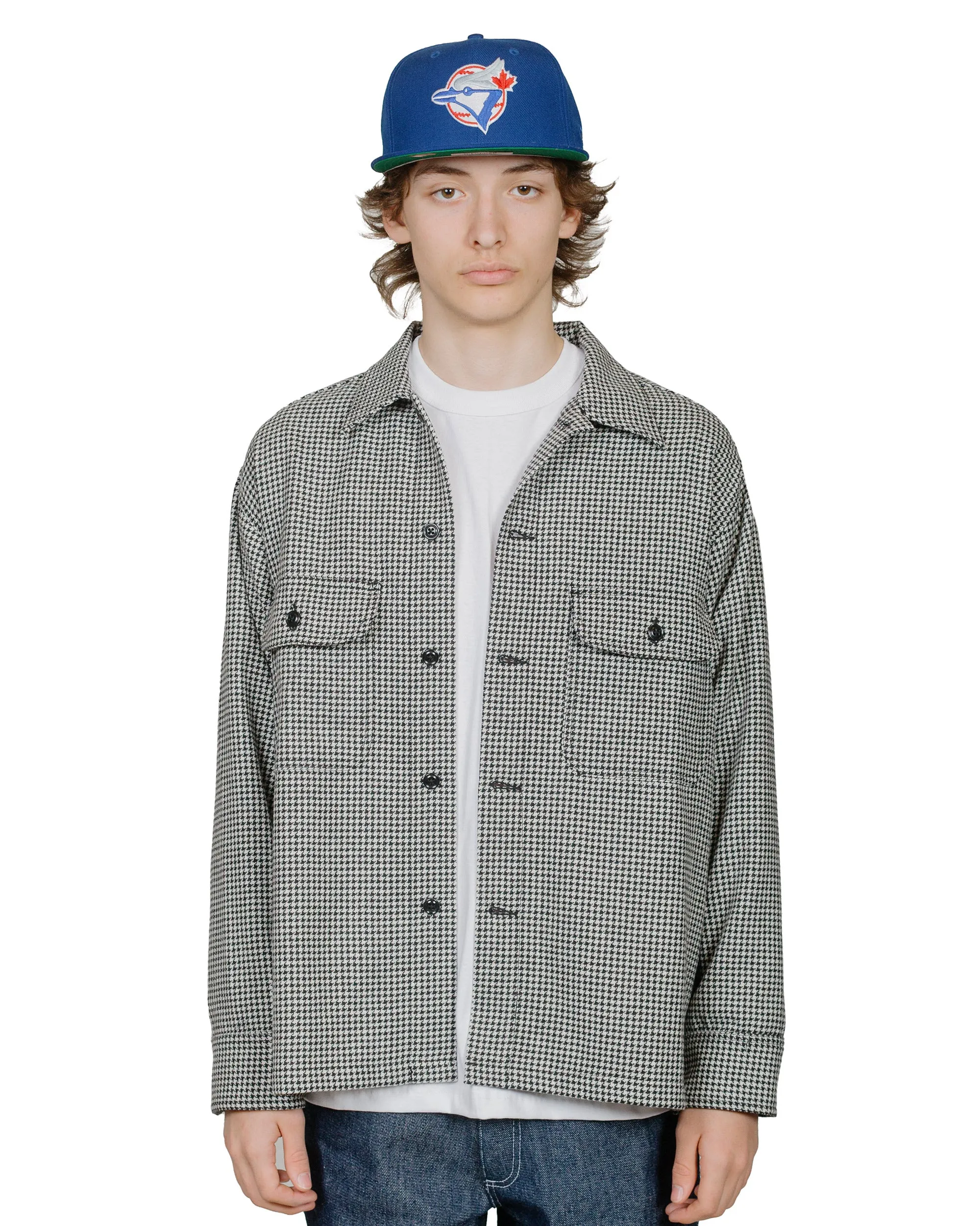 Randy's Garments Over Shirt 50/50 Houndstooth White