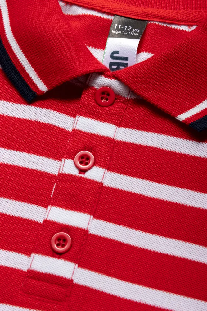 Ss Golfer Stripe Red