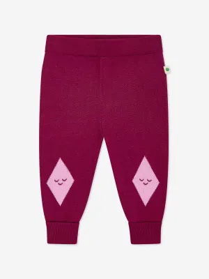 The Bonnie Mob Girls Fern Cabin Knit Joggers in Purple