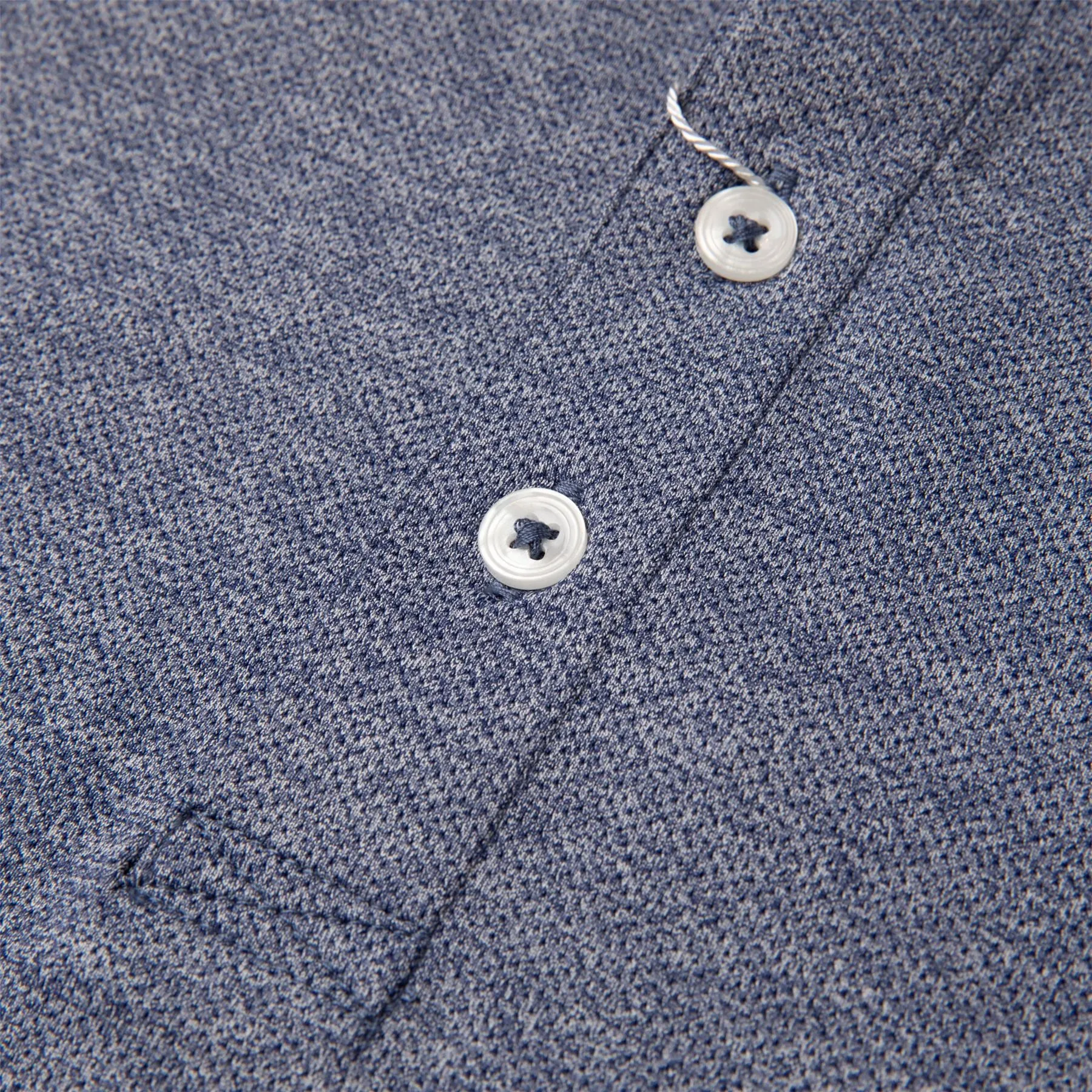 The Bradley Polo Heathered Navy - AW24