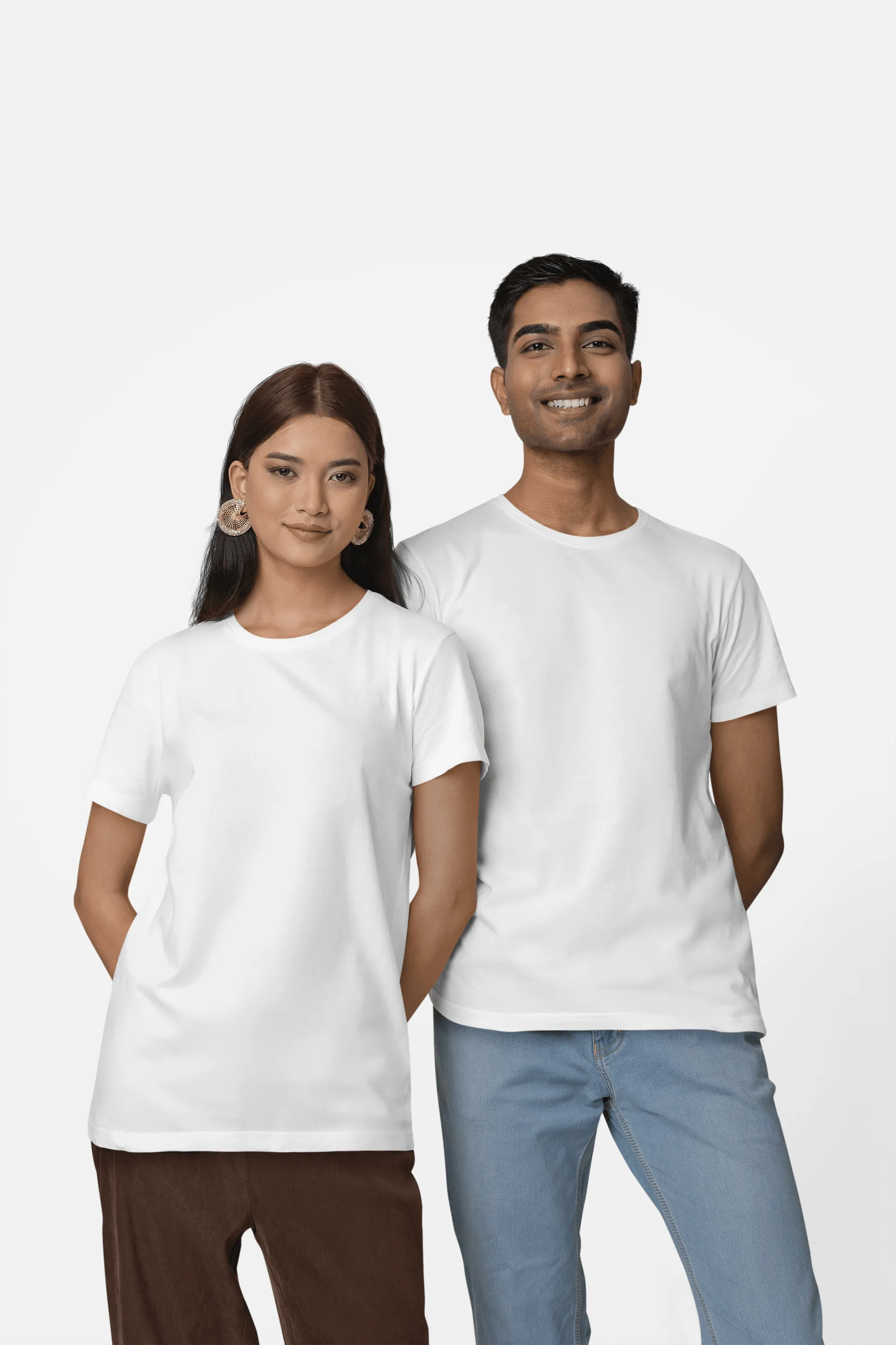 Unisex Regular Fit T-Shirt - 100% Cotton, Bio-Washed (White)