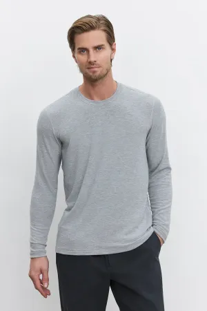 Velvet by Graham & Spencer Men's Becker Long Sleeve Crew | Medium Heather Grey