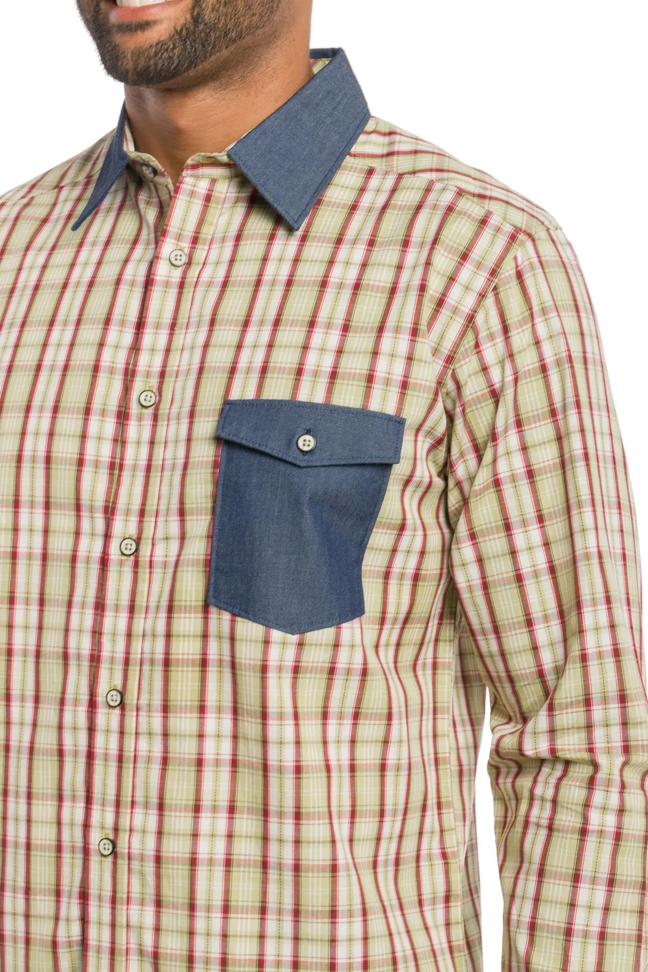 York | Men's Long Sleeve Shirt With Trim