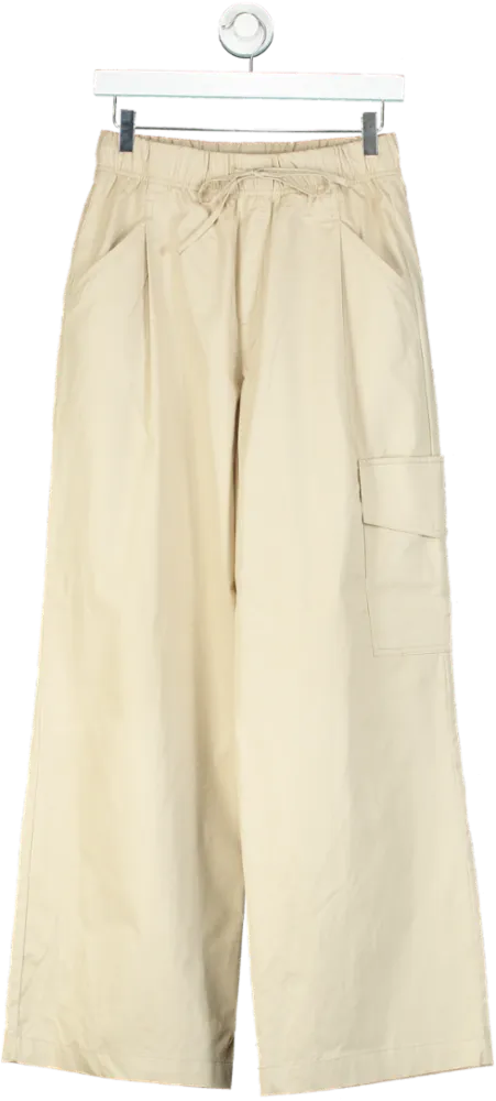 Zara Beige Cargo Trousers UK XS