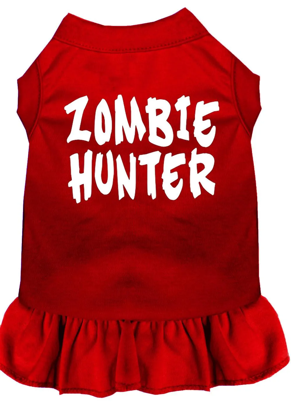 Zombie Hunter Screen Print Dress Red Lg (14)